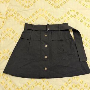 MATTHEW BRUCH Cargo Mini Skirt in Black